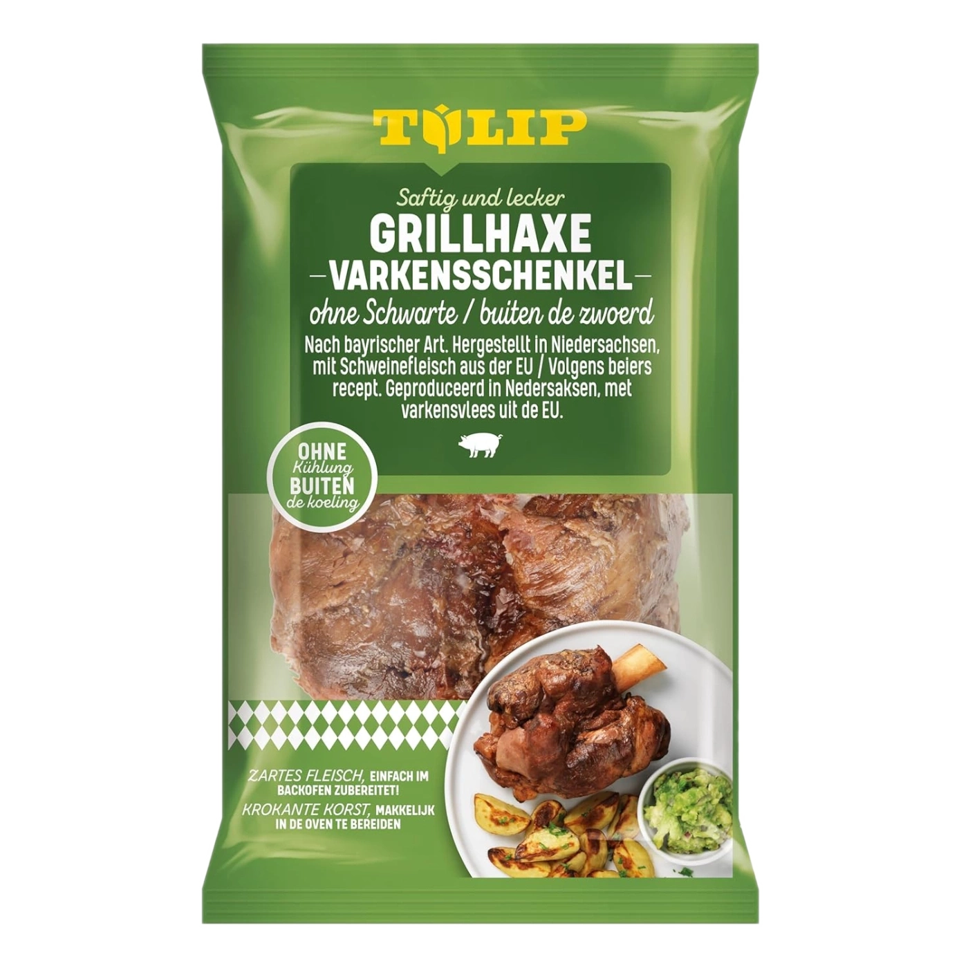 Grillhaxe ohne Schwarte 500g Gegart, tafelfertig und vakuumverpackt